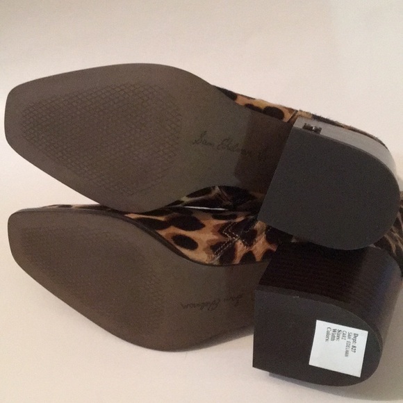 Sam Edelman Calf Hair Animal Print Booties NEW - Picture 8 of 9